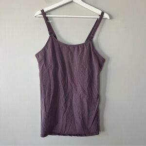 Gilligan and O'Malley Mauve Shelf Bra Nursing Camisole XL